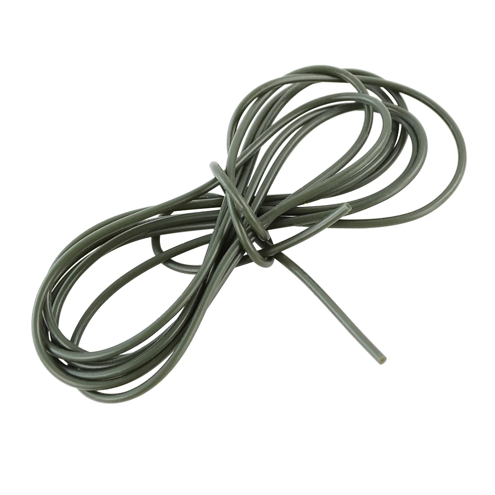 2pcs Carp Fishing Hook Silicone Tube Anti-tangle Rig Tubing 3m for Safety Lead-clip System Size 0.5x1.8mm 0.8x1.9mm