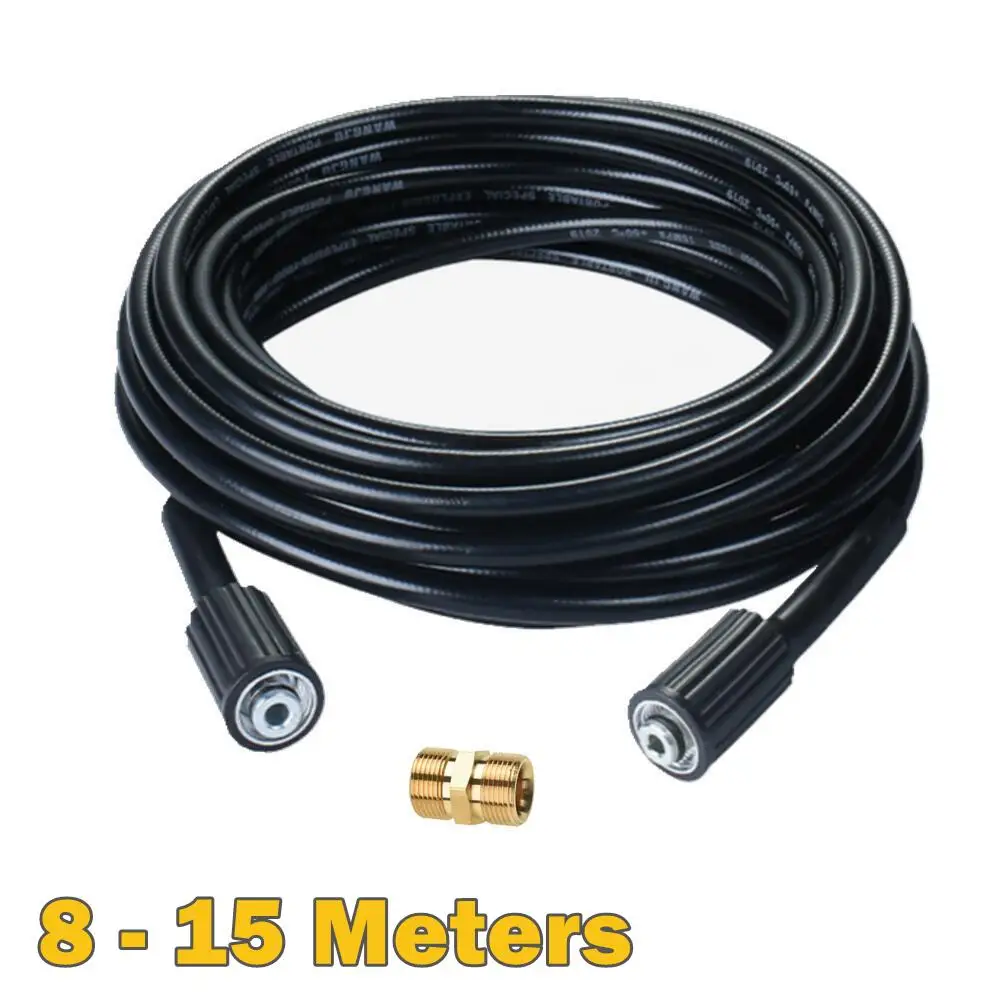 8-10 Meters High Pressure Hose With M22 14mm/15mm Twist Connetor Extension For Car Washer Karcher Elitech Huter Interskol