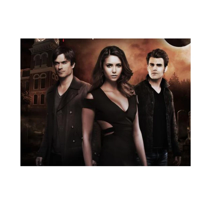 

Square/Round Drill DIY full diamond diamond painting supernatural TV Vampire Diaries series home decoration L015