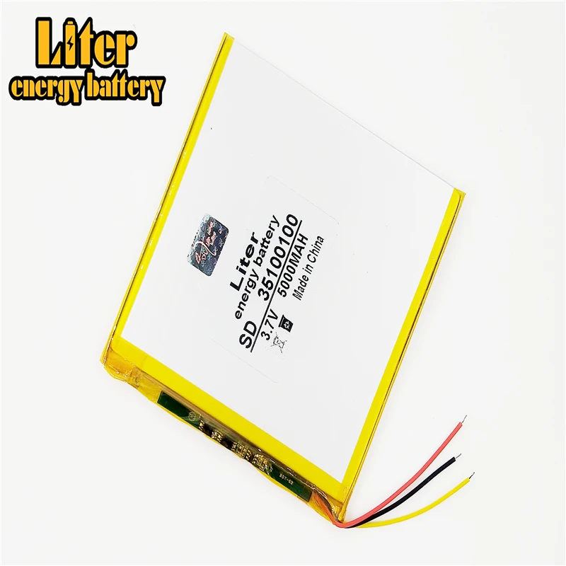 3 line 3.7V,5000mAH (polymer lithium ion battery) Li-ion battery for tablet pc 7 inch 8 inch 9inch 35100100