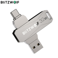 BlitzWolf BW-UPC2 2 in 1 Type-C USB3.0 Ultra-fast Transmission 360° Rotation Zinc Alloy 32GB 64GB Support OTG USB Flash Drive