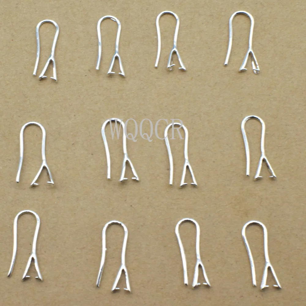 4 color selection Wholesale 10PCS Lot 925 silver/Rose gold/18 K Jewelry DIY Findings Pinch Bail Hook Earring Earwires For Beads