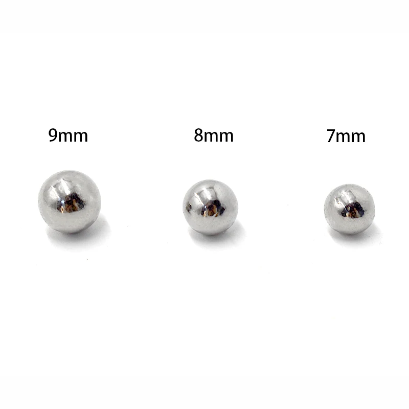 Stainless Steel Slingshot Steel Balls, Caça, Esportes ao ar livre, Tiro, Acessórios de Entretenimento, 7mm, 8mm, 9mm, Alta Qualidade