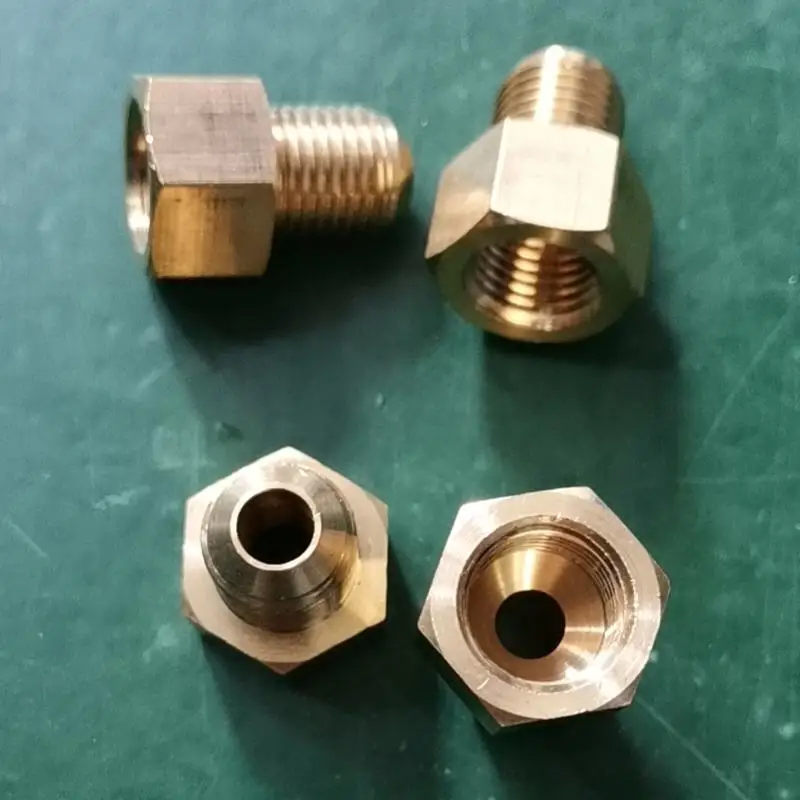 2 pcs induction heater connector fitting flare nuts induction coils connector adapter water in water out nut