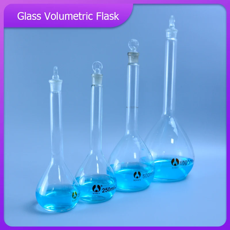 Transparent Lab Conical Flask Glass Scientific Glass Erlenmeyer Flask Transparent Glass Volumetric Flask Laboratory Equipment