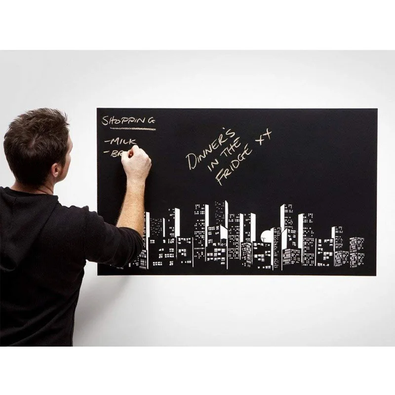 1M Graffiti Blackboard Sticke Rescalable Research Board Message Board for Wall Office School Supply Erasable chalkboard marker