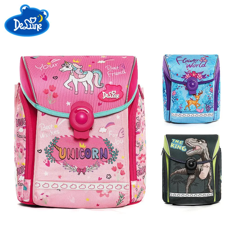 

Elementary school bag female 2-5 grade children bag dinosaur elf unicorn cartoon backpack travel bag