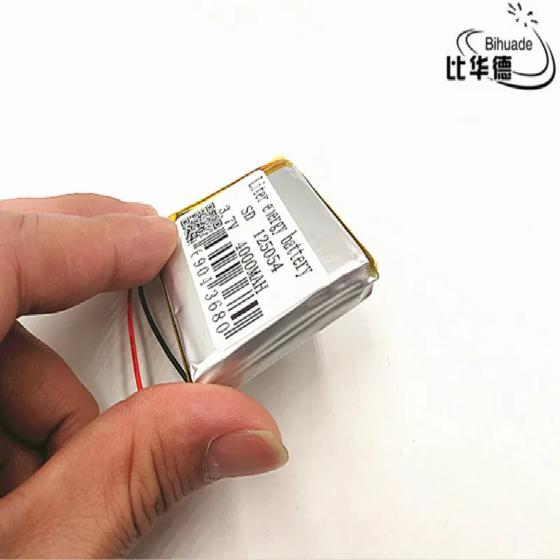 5pcs 2019  new batteries 3.7V 4000mAh 125054 lithium polymer battery MP3 MP4 navigation instruments small toys