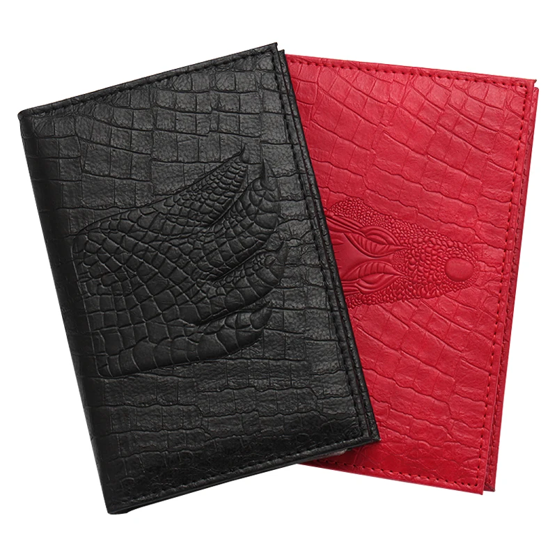 

Russian Self-Driving License Bag Pu Leather Crocodile Protective Cover for Car Driving Certificate Card Letter of Credit Holder