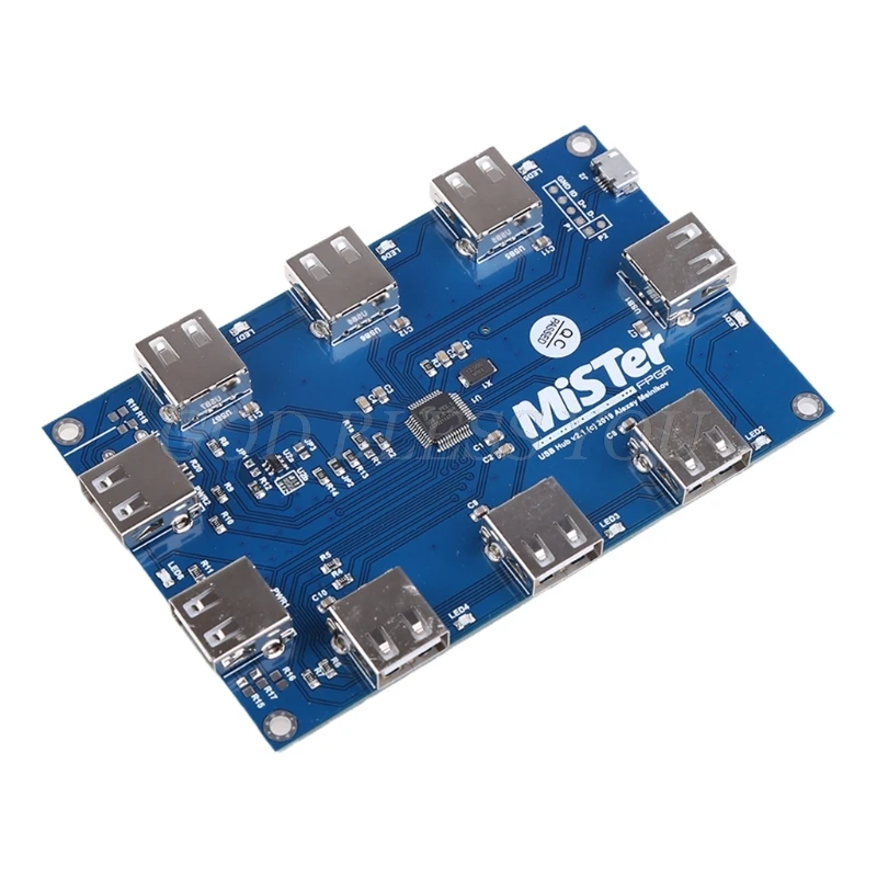 Manual welding MisTer USB Hub v2.1 board For MisTer FPGA 7 USB Ports Drop Shipping