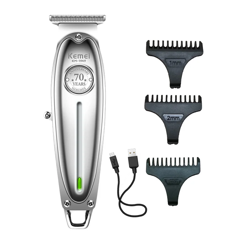 All-Metal Hair Trimmer Professional Clipper For Barber Rechargeable Men Electric Beard Shaver Baldheaded Hair Cutting Machine