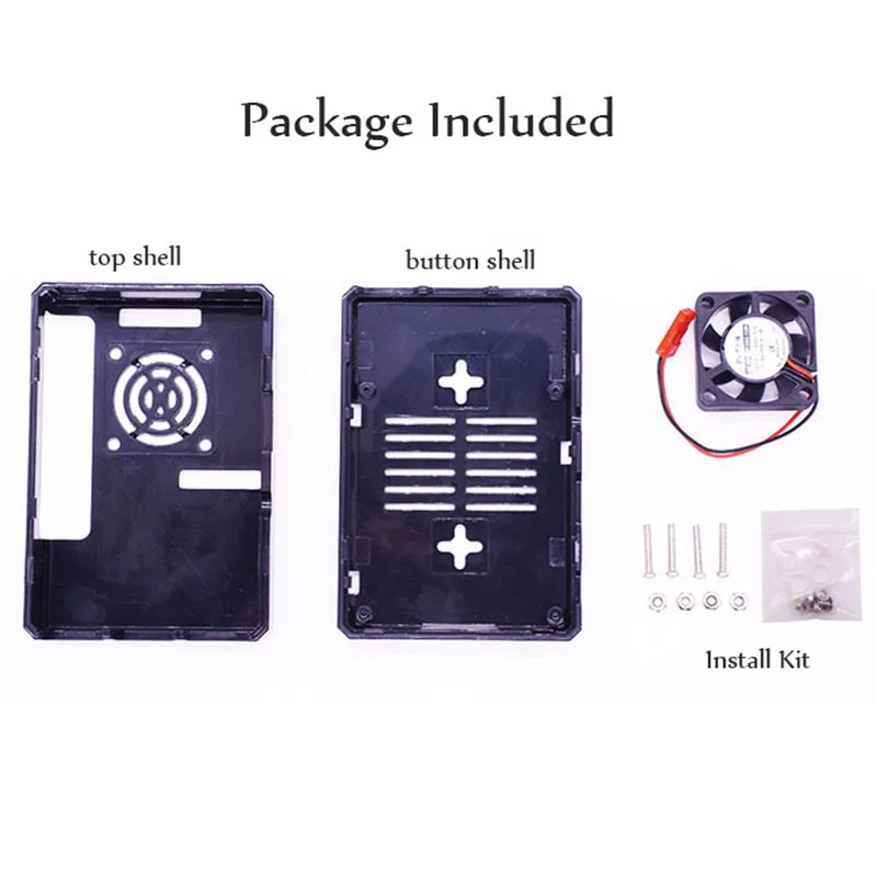 Raspberry Pi 3 B+/3B Case with Fan ABS Shell with Cooling Fan For Pi 3 Model B+/ 3B