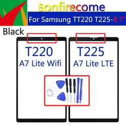 Samsung Galaxy Tab a7 lite t220 t225の交換用タッチスクリーン,フロントガラス,デジタイザーパネルセンサー