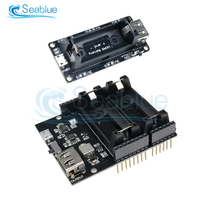 ESP8266 ESP32 Power Supply Rechargeable Dual 16340 Lithium Battery Charger Shield Module Dual Output 3.3V 5V for Arduino R3