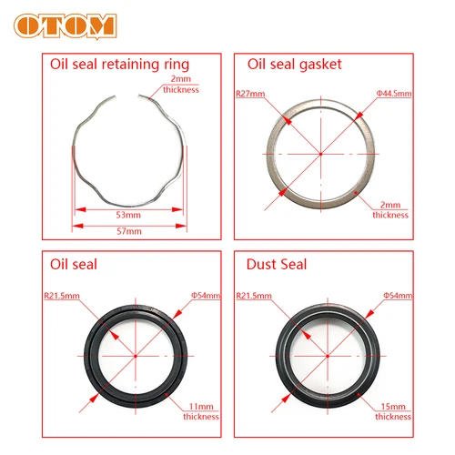 Imagen 2 del producto OTOM-Kit de reparación de Amortiguador delantero FASTACE para motocicleta, sello de polvo de aceite, junta de buje, anillo de retención para KAYO T4 GUIZUN MX6, 43mm