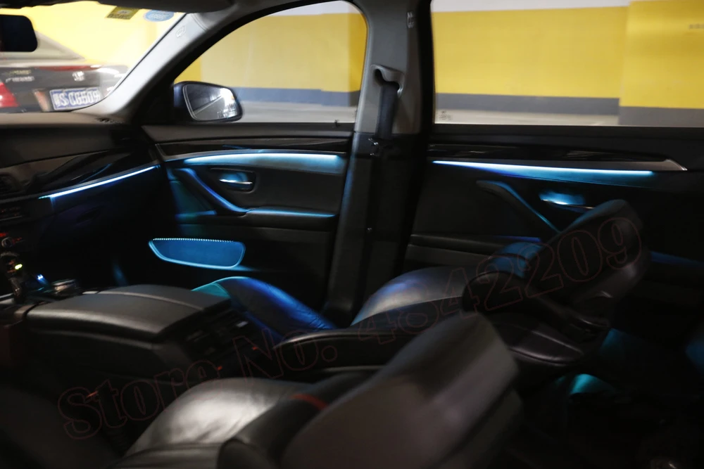 

Автомобильный неоновый окружающего светильник для BMW, Возраст 1, 2, 3, 4, 5, 6, 7, серия 9 цветов Декоративные Атмосферу автоматическое преобразование светодиодный полосы 2010-2017