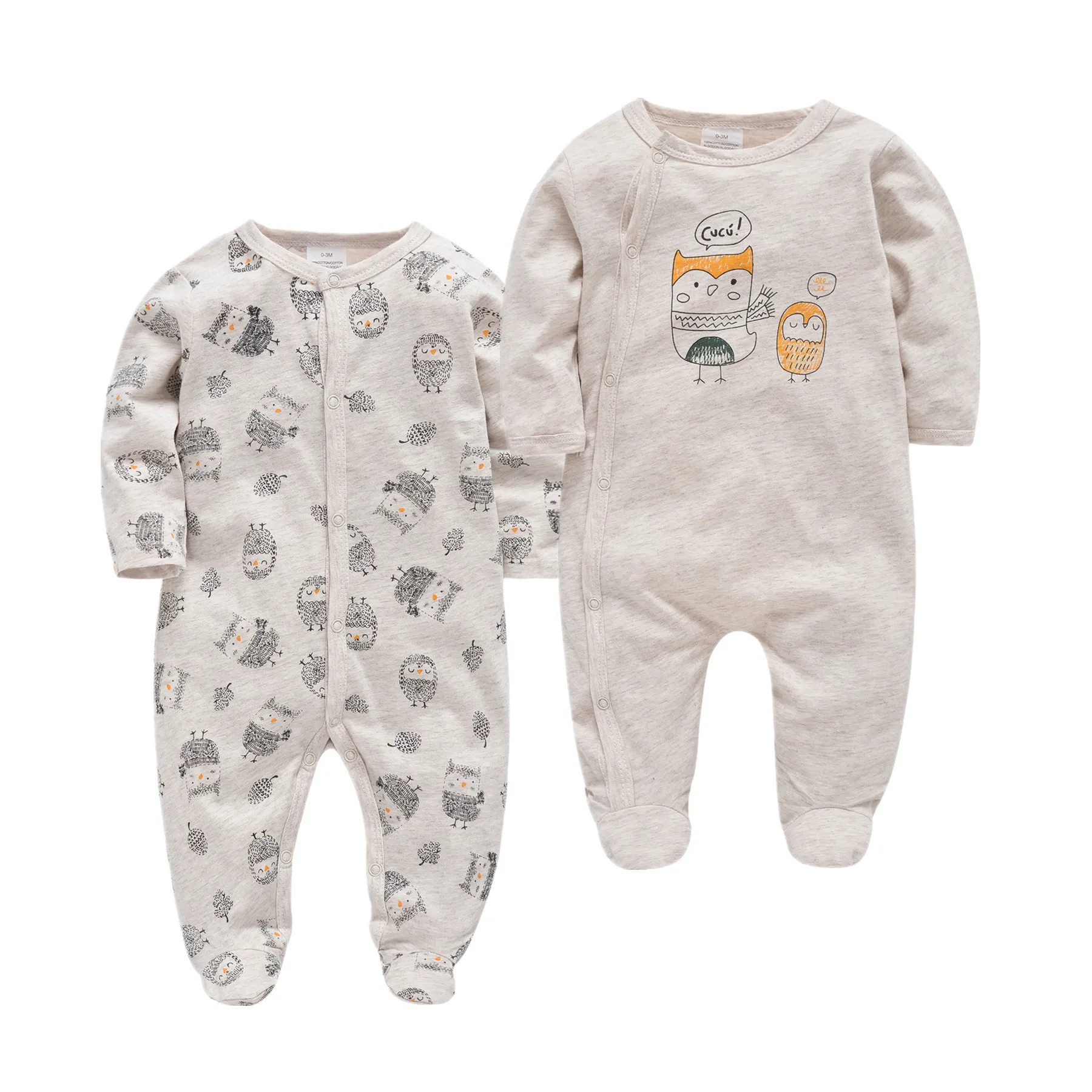 Organik Pamuk Yenidoğan Bebek Giysileri Set 0-12 M Unisex Ten Bebek Kız Tulum giyisi Yürüyor Boys Jumpduit Önlük Şapka Setleri