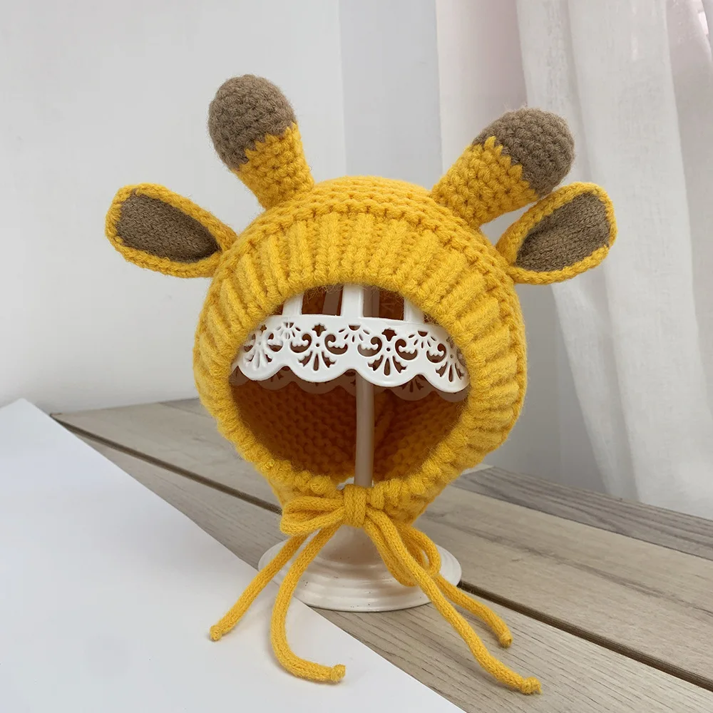 2020 Fawn look Thicken knitted hat winter warm hat Skullies cap beanie hat for Kids boy and girl 10