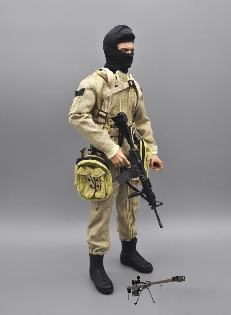 For Sale 1/6th Special Forces Terrorist Bandit Black/Jungle Hood Head For Mostly Doll Action Collectable