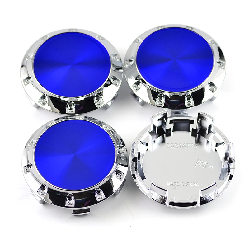 4pcs 75mm Laser Texture Wheel Center Hub Caps Rim Center Cover For Car Refit