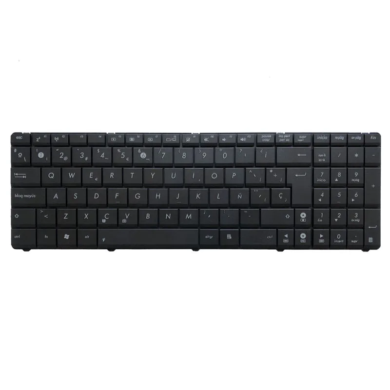 Teclado SP/español para ordenador portátil, accesorio para Asus X53 X54H k53 A53 N53 N60 N61 N71 N73S N73J P52 P52F P53S X53S A52J X55V X54HR X54HY