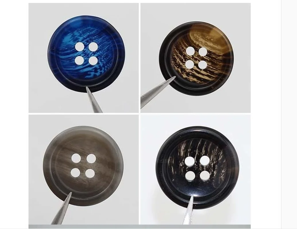 20pcs/bag of High-quality Resin Buttons Black and Blue Various Colors Optional DIY Suit Coat Decorative Buttons