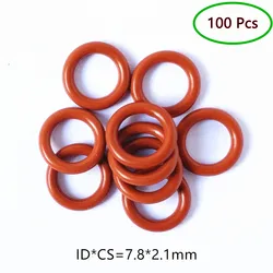 100pcs Fuel Injector Rubber Oring Seals 7.8*2.1*12mm For Mazda Toyota Mitsubishi Car Accessories Repair Rebuild Kits(AY-O2050)