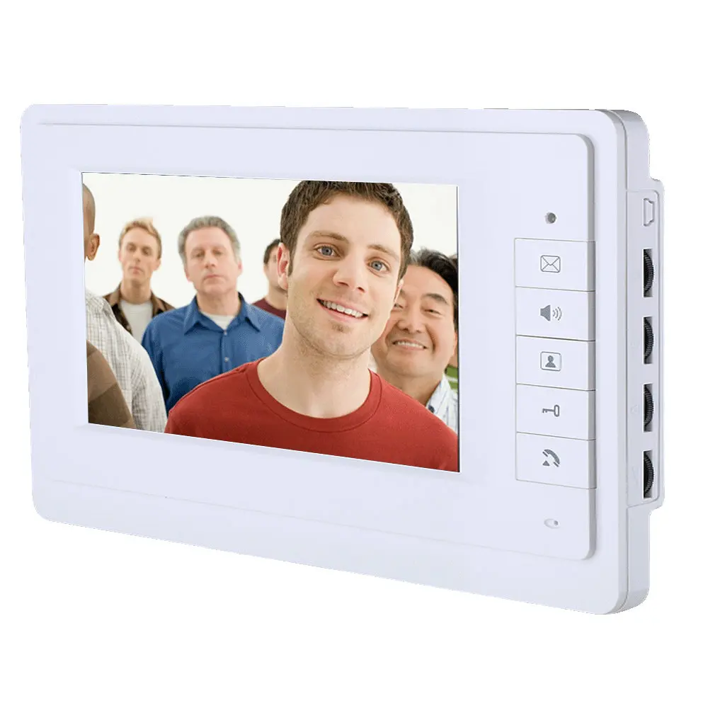 Video Door Intercom 7\'\'Inch Wired Video Door Phone Visual Video Intercom System Doorbell Monitor Camera Kit For Home Security