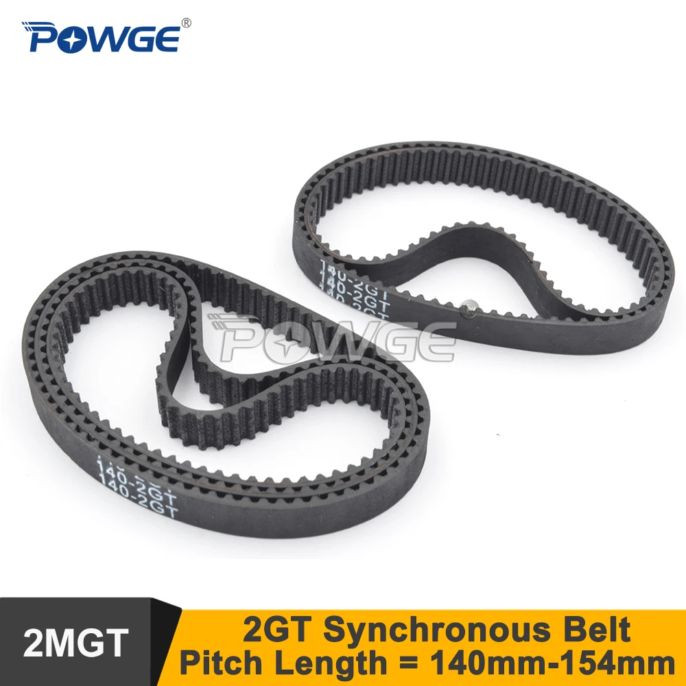 POWGE 140 142 144 146 148 150 152 154 2GT Synchronous Belt W=6/9mm 2MGT G2M Timing Belt Small Backlash Linear Motion 1PC