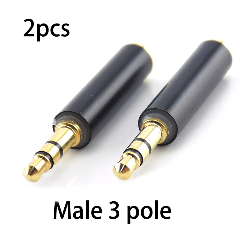 Conector auxiliar de Audio de 3 anillos, 3,5mm, macho de 3 polos a hembra de 4 polos, extensor estéreo, adaptador de auriculares, 2 uds.