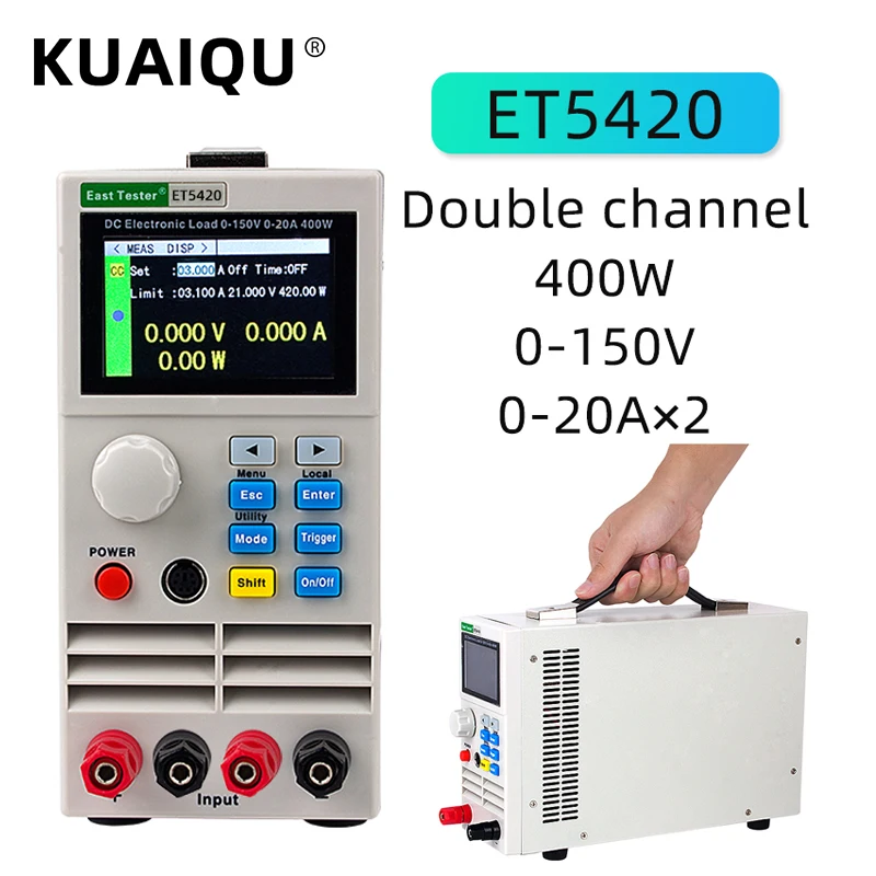 ET5420 150V 20Ax2 Professional Programmable Digital DC Load Electronic Battery Tester Load Meter ET5410 ET5411 Electrical Test