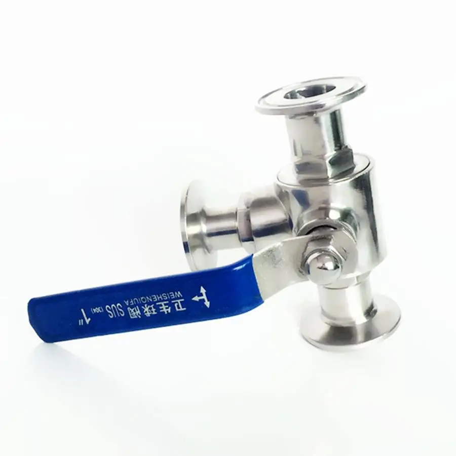 

Fit 32mm 1-1/4" Pipe OD x 1.5" Tri Clamp Sanitary L-Port Ball Valve SUS 304 Stainless Beer Brewing Home