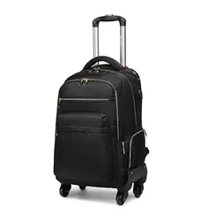 20 inch Travel trolley backpack bags on wheels 24 inch Wheeled backpack carry on hand luggage bag Oxford travel rolling suitcase