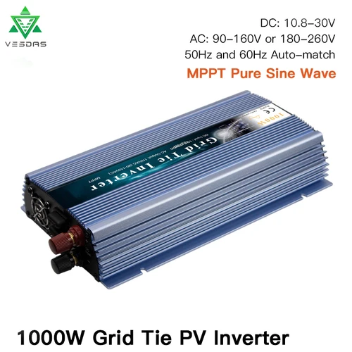 ソーラーインバーターmppt,1000w,18v,24v,36v,純粋な正弦波,並列出力110v,220v,ソーラーパネル用,風力