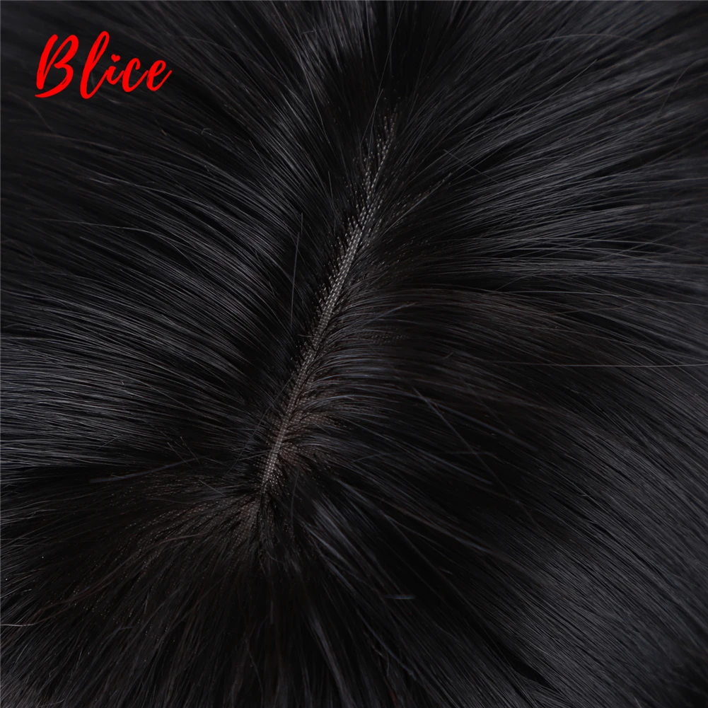 Blice For Women Synthetic Straight Hair Extensions Toppers With Bangs Clips In Hairpiece With Hairline Wig 16Inch