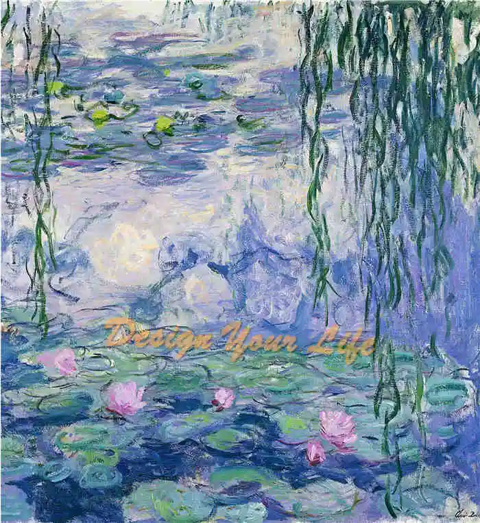 Design Water Lilies Claude Monet Fine Art Home Decor Party Dining Table Cloth