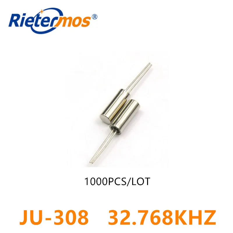 1000PCS  32.768KHz 32768Hz 3x8 Crystal Oscillator 3*8mm Cylindrical JU-308 MADE IN CHINA