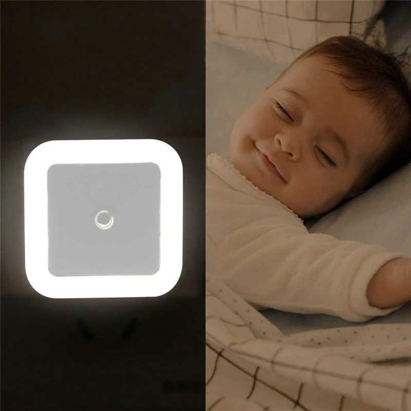 Luminária led noturna para decoração interna, para quarto, com controle de indução, para economia de energia, para bebês dormir