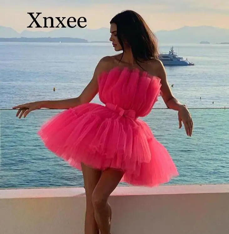 

Сетчатое Бандажное платье без бретелек на шнуровке, Модное бальное платье, Клубные вечерние платья, женские летние сексуальные платья с бантом, платья