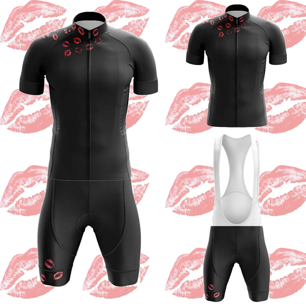 

Мужской комплект из трикотажа для велоспорта с коротким рукавом, летний черный комплект одежды, шорты-комбинезон для триатлона, гелевая дышащая подкладка