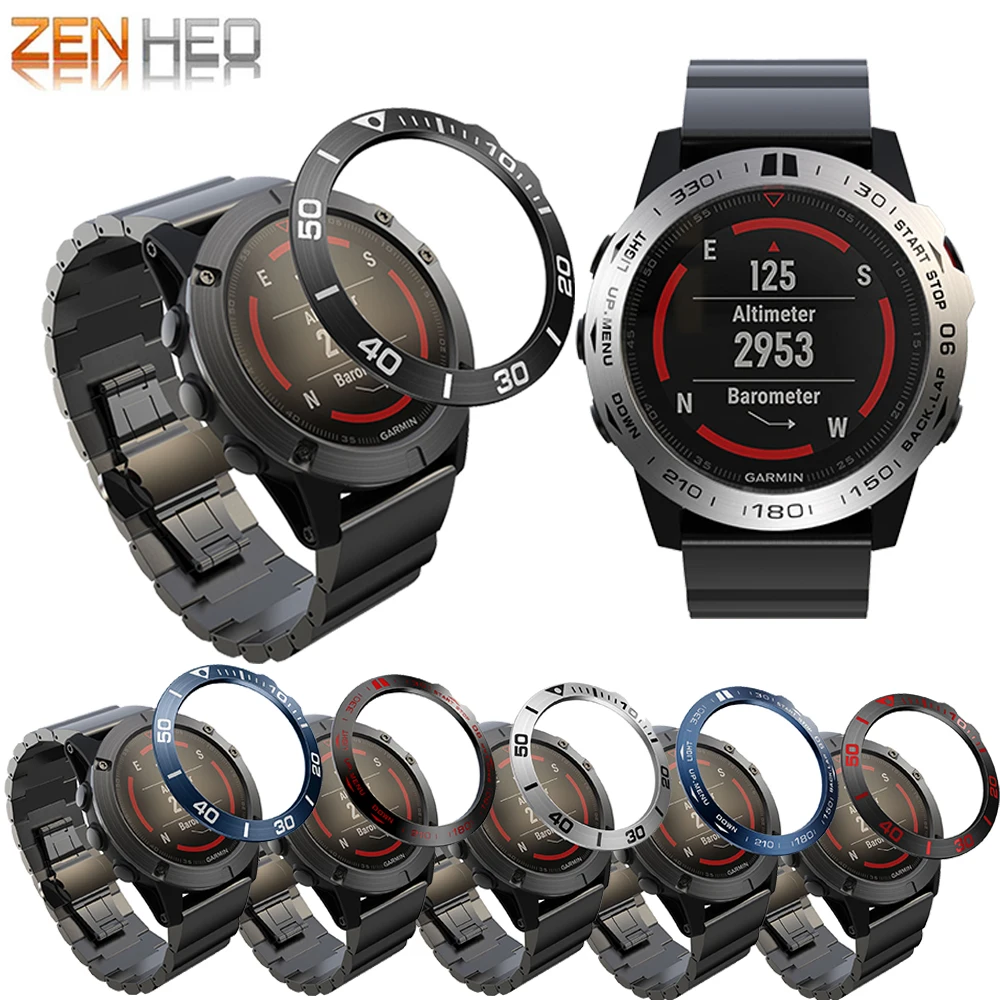 Bezel Ring Styling Frame Case Protection Cover For Garmin Fenix 5/5X/3 Smart Watch Anti Scratch Adhesive Covers For Fenix 5X 5 3