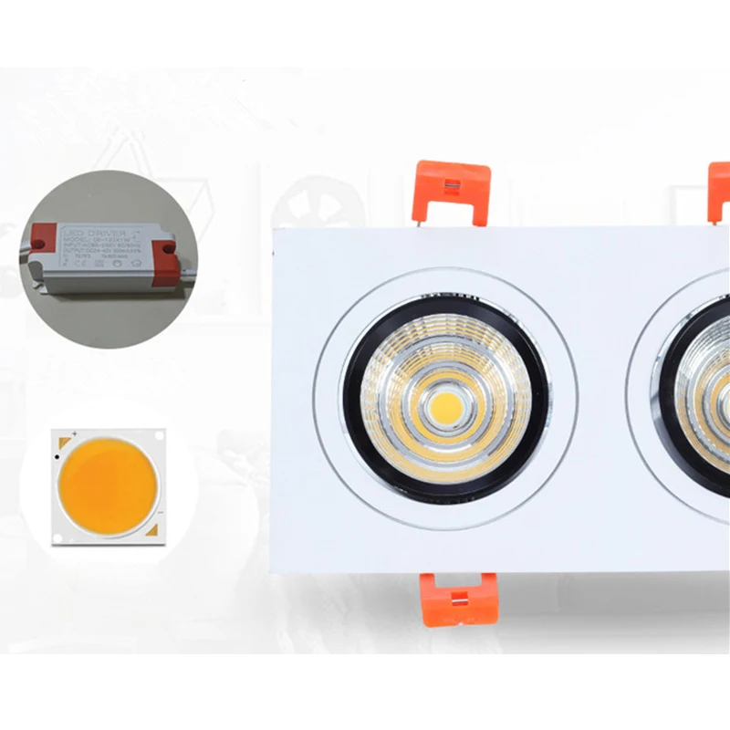 LED Low power consumption Panel Light 5W/12W Embedded COB Double Downlight LED Ceiling Light Down Light