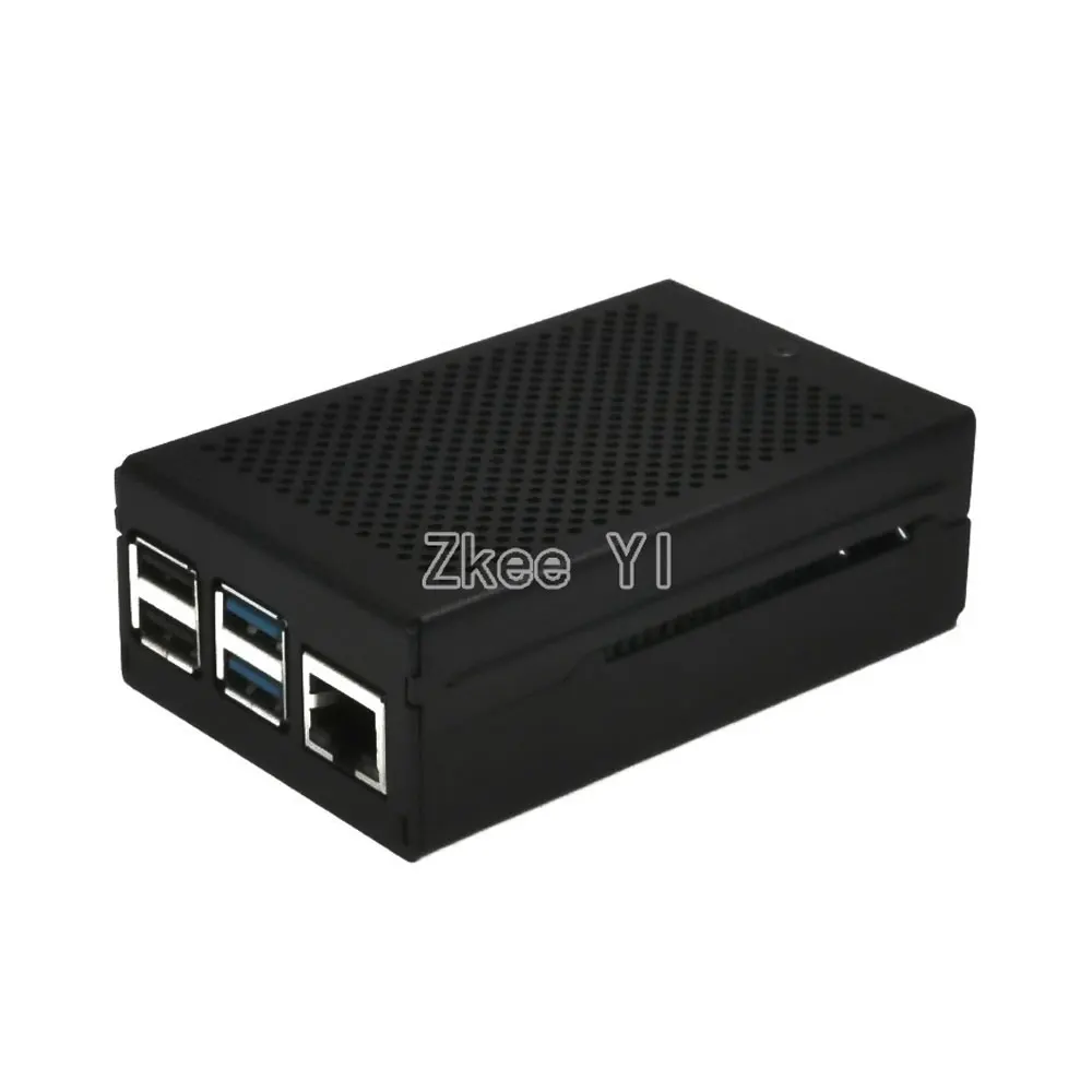Nieuwe Aluminium Metal Case met Koelventilator Heatsinks voor Raspberry Pi 4 Model B