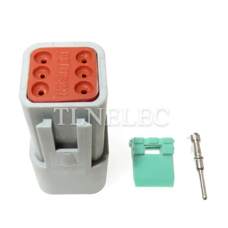 DT04-6P DT06-6S Te Gaya Deutsch DT 6 Pin Pria Wanita Tahan Air Konektor Kawat Listrik