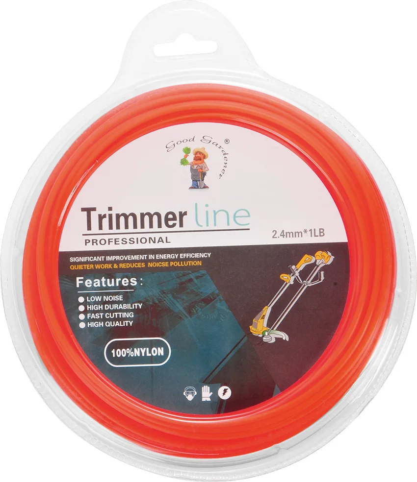 Novo modelo de alta qualidade 2.4mm/3.0mm diâmetro, 80cm longo trimmer linha, cabo de náilon para cortador de escova cortador de grama peças reposição