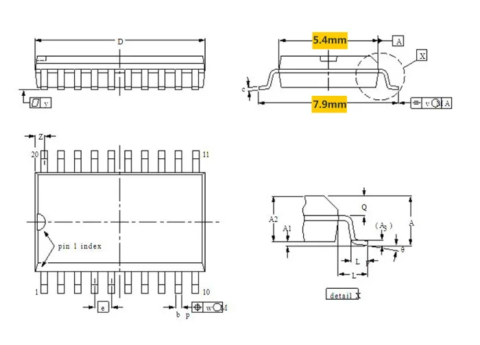 SOP20 TO DIP20 IC Programming Adapter CNV-SOP20-DIP/CNV-SOP-NDIP20 ZY301A Adapter Socket 1.27mm Pitch