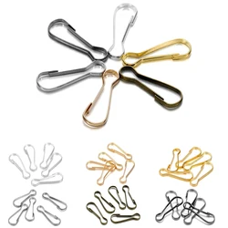 100Pcs/Lot Lanyard Snap Clip Hooks Metal Spring Gourd Purse Buckle Connector For DIY Keychain Zipper Pull ID Card Findings