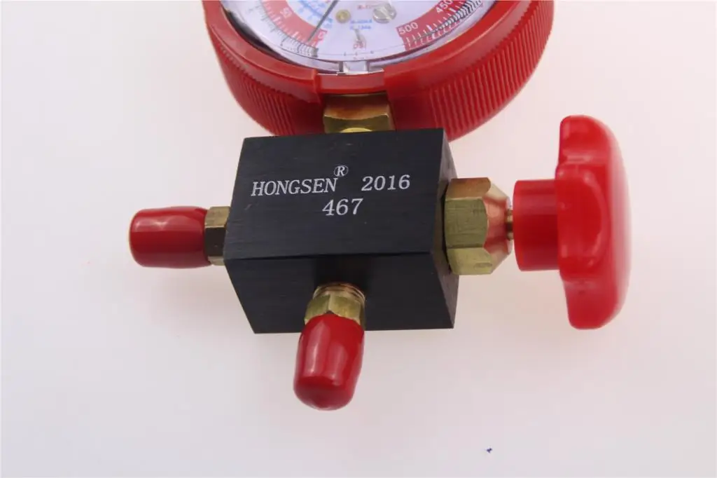 Refrigerant Tabel Alat HS-467A Tekanan Tinggi Meja Tunggal Valve Gratis Pengiriman