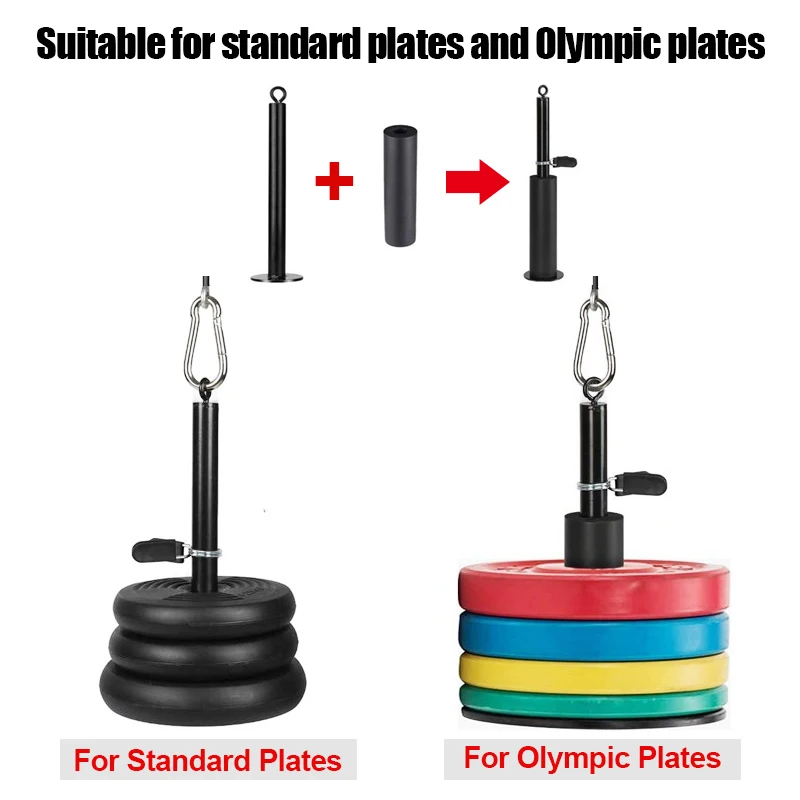 Fitness Loading Pin Pulley Cable Machine Attachments Dumbbell Disks Rack For Gym Home Weight Lifting Strength Training