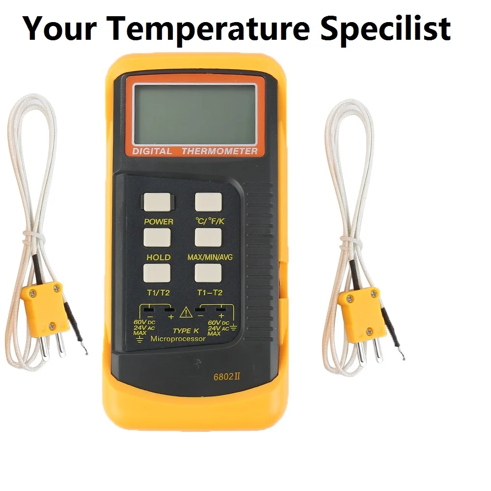 

6802 II Dual Channel Digital K Type Thermocouple Thermometer